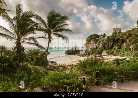 Maya-Ruinen von Tulum Mexiko Stockfoto