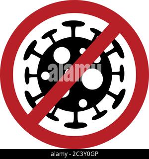 Covid-19 Warnschilder Gesetzt Stock Vektor