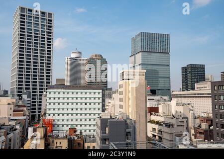 Skyline im Akasaka Mitsuke Viertel. Tokio, Japan. Stockfoto