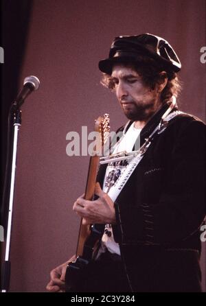 Bob Dylan beim RUISRICK Festival in Turku.Finnland 1990 Stockfoto