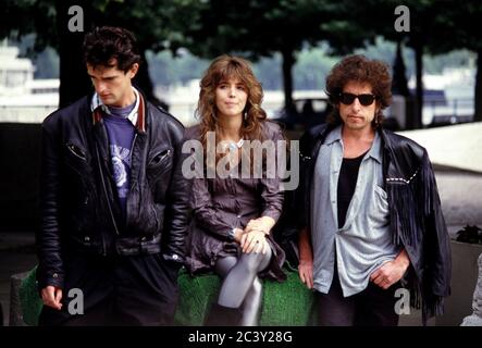Bob Dylan, Rupert Everett und Fiona im HERZEN DES FEUERS Film Fotocall außerhalb National Film Theatre, London Stockfoto