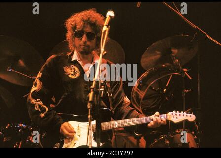 Bob Dylan in Konzert in Earl's Court Exhibition Hall, London 26. Juni 1981 Stockfoto