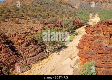 Trephina Gorge in die East MacDonnell Ranges Stockfoto