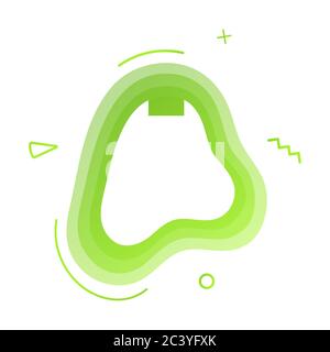 Pflanzenbasierte vegane Ernährung Symbol Zeichen mit modernen flüssigen abstrakten Elementen Grafik Gradient flach Stil Design Flüssigkeit Vektor Illustration. Vegan, vegetarisch Stock Vektor