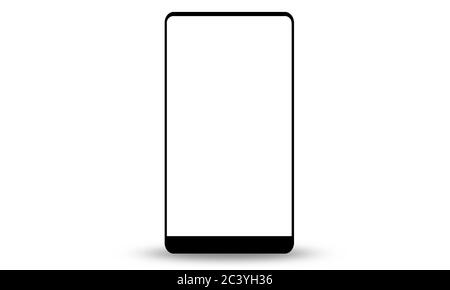Modernes Mobiltelefon mit schlanker 3D-Darstellung Stockfoto