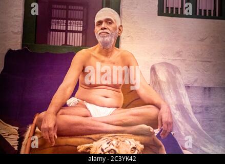TIRUVANNAMALAI, INDIEN - März 2018, circa. Bild von Ramana Maharshi in Ashram, großer spiritueller Weise, in der ganzen Welt bekannt Stockfoto