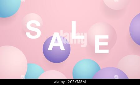 Verkauf Banner auf Vektor roten Ball abstrakten Hintergrund Stock Vektor