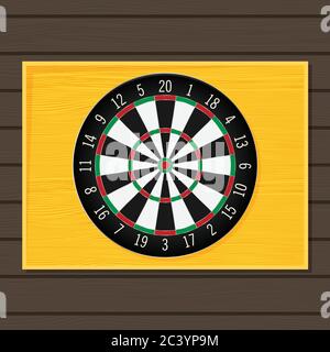 Spiel Illustration mit Darts in flachem Design Stil. Stock Vektor