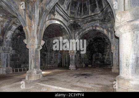 'Hamazasp Haus', Belltower, Haghpat Kloster, Lori Region, Armenien. UNESCO-Weltkulturerbe. Stockfoto