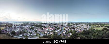 Panorama-Luftaufnahme von hatfield Peverel ein kleines Dorf in essex england Stockfoto