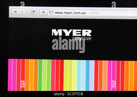 Online-Verkäufe waren nicht Teil der größten Stocktake Sale in Australien bei Myer, nachdem die Website erlebt technische Schwierigkeiten. Stockfoto