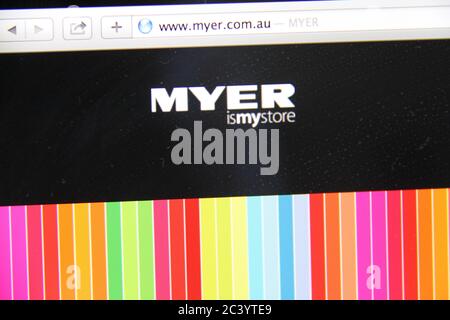 Online-Verkäufe waren nicht Teil der größten Stocktake Sale in Australien bei Myer, nachdem die Website erlebt technische Schwierigkeiten. Stockfoto