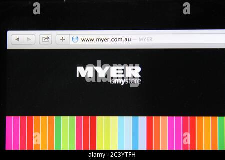 Online-Verkäufe waren nicht Teil der größten Stocktake Sale in Australien bei Myer, nachdem die Website erlebt technische Schwierigkeiten. Stockfoto