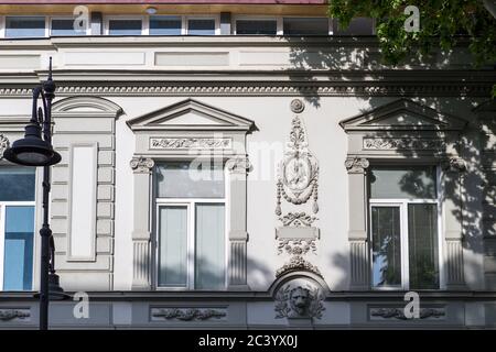 Klassische Architektur des 19. Jahrhunderts, Davit Aghmashenebeli Avenue, Tblisi, Georgia. Stockfoto