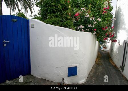 Insel Stromboli populäre Architektur. Äolischen Inseln in Sizilien (Italien) Stockfoto