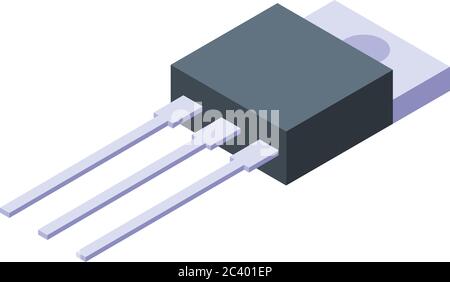 Symbol für Radiotransistor, isometrischer Stil Stock Vektor