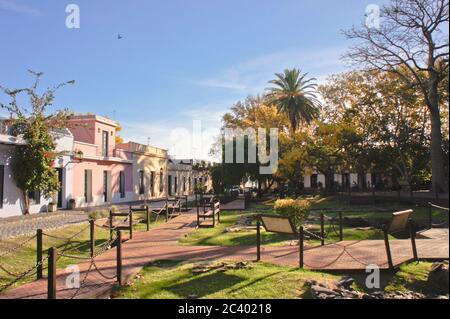 Blick auf die Altstadt Colonia del Sacramento, Uruguay, Südamerika Stockfoto