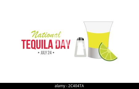 Vektor-Illustration zum Thema der National Tequila Tag beobachtet jedes Jahr am 24. Juli. Stock Vektor