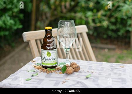 Sint Gillis Waas, 22. Mai 2020, Gageleer Craft Belgisches Bier Sour White No Hops ist ein obergärtes Weizenbier Stockfoto