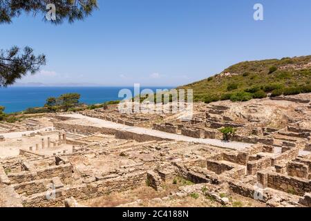 Die antike Stadt Kamiros liegt im Nordwesten der Insel Rhodos. Griechenland Stockfoto