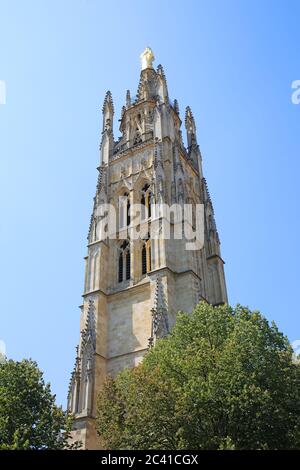 Die wunderschöne Kathedrale St. Andre, die zum UNESCO-Weltkulturerbe gehört, befindet sich im Zentrum der Stadt, Bordeaux, Frankreich. Stockfoto