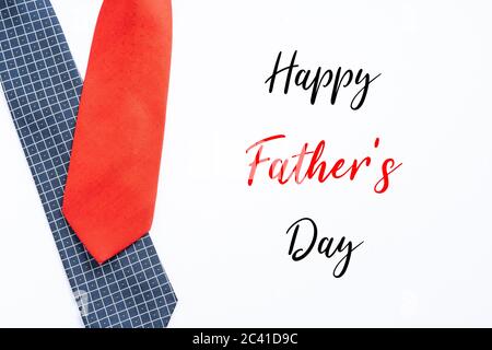Happy Father's Day Grüße mit Krawatte Stockfoto