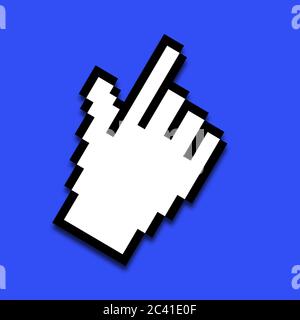 Mauszeiger, Hand mit Zeigefinger als Illustration Stockfoto