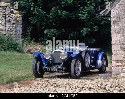 1930er Jahre Invicta 4 1/2 Liter Low Chassis Typ S. Karosserie von Carbodies. Stockfoto