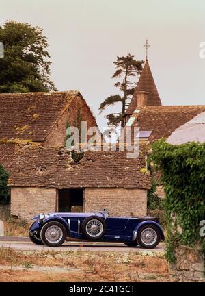 1930er Jahre Invicta 4 1/2 Liter Low Chassis Typ S. Karosserie von Carbodies. Stockfoto