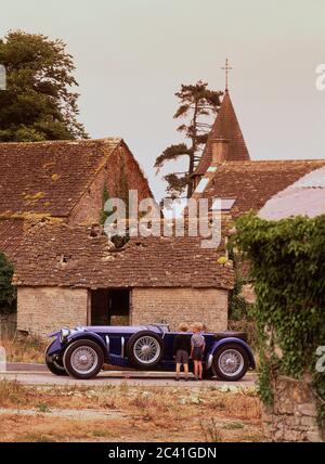 1930er Jahre Invicta 4 1/2 Liter Low Chassis Typ S. Karosserie von Carbodies. Stockfoto