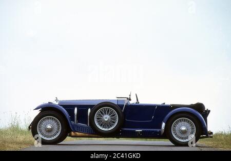 1930er Jahre Invicta 4 1/2 Liter Low Chassis Typ S. Karosserie von Carbodies. Stockfoto