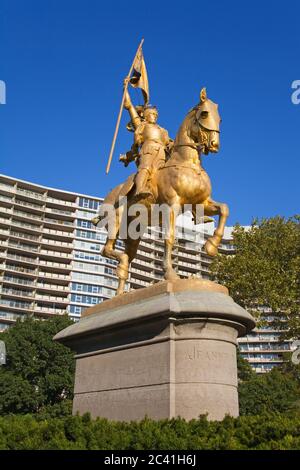 Jeanne d'Arc Statue in Fairmount Park, Philadelphia, Pennsylvania, USA Stockfoto