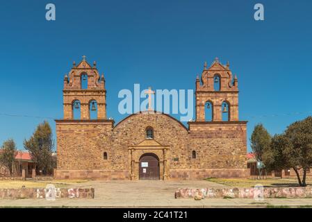 Iglesia de Laja von 1548, Laja, Departamento La Paz, Bolivien, Lateinamerika Stockfoto