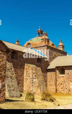 Iglesia de Laja von 1548, Laja, Departamento La Paz, Bolivien, Lateinamerika Stockfoto