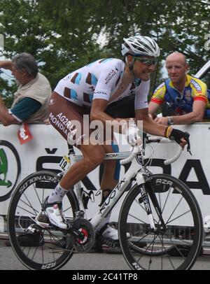 Matteo Montaguti während der Tour d'Italie 2011 Belluno - Nevegal 12,7 km Radrennen, am à. Mai 23 2011 in Nevegal , Italie - Foto Laurent Lairys / DPPI Stockfoto