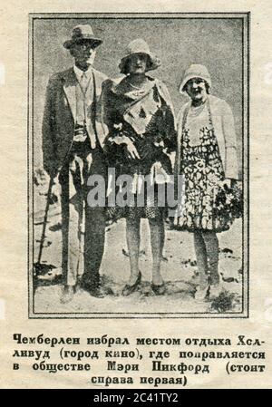 Das Innere der russischen Zeitschrift "Krasnaja Panorama", 23. November 1928. Stockfoto