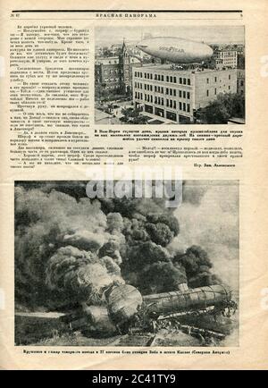 Das Innere der russischen Zeitschrift "Krasnaja Panorama", 23. November 1928. Stockfoto