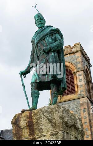 Bronzestatue von Donald Cameron in Fort William Stockfoto