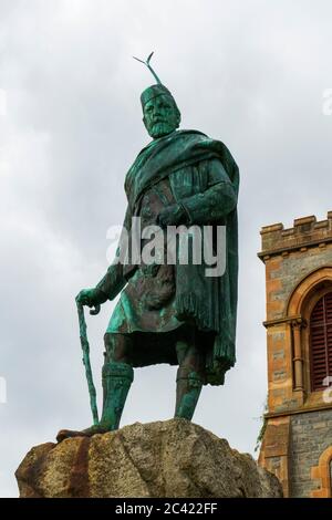 Bronzestatue von Donald Cameron in Fort William Stockfoto