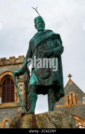 Bronzestatue von Donald Cameron in Fort William Stockfoto