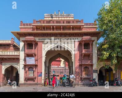 Tor zum Sardar Markt, Jodhpur, Rajasthan, Indien Stockfoto