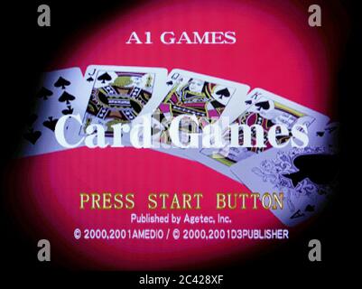 Kartenspiele – Sony PlayStation 1 PS1 PSX – nur für redaktionelle Zwecke Stockfoto