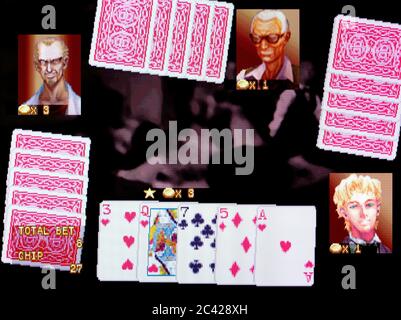 Kartenspiele – Sony PlayStation 1 PS1 PSX – nur für redaktionelle Zwecke Stockfoto