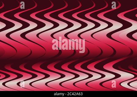 Abstrakte Linien rot gekrümmter Hintergrund magenta Stockfoto