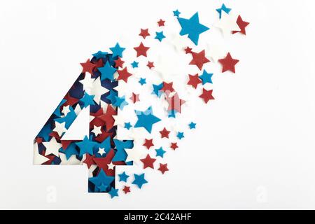 Hintergrund des vierten juli. Amerikanischer Unabhängigkeitsstag Stockfoto