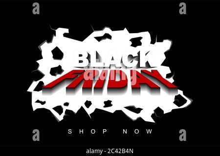 Vektor-Illustration für Werbeverkauf anlässlich des Black Friday. Perfekt für Ihr Geschäft. Stock Vektor