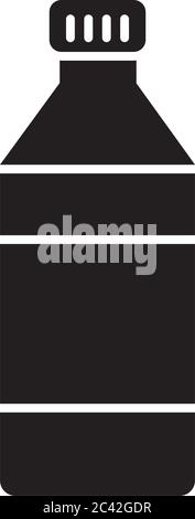 Wasserflasche Symbol auf weißem Hintergrund, Silhouette Stil, Vektor-Illustration Stock Vektor