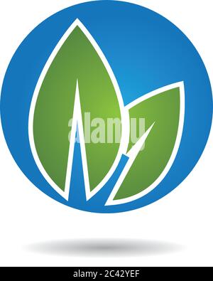 Die Logos der grünen Blatt ökologie Natur element Vektor icon Stock Vektor