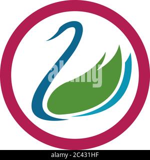 Swan Logo Vorlage Vektor Symbol Illustration Design Stock Vektor