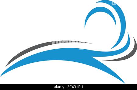 Wasser Welle logo Vektor icon Abbildung design Stock Vektor